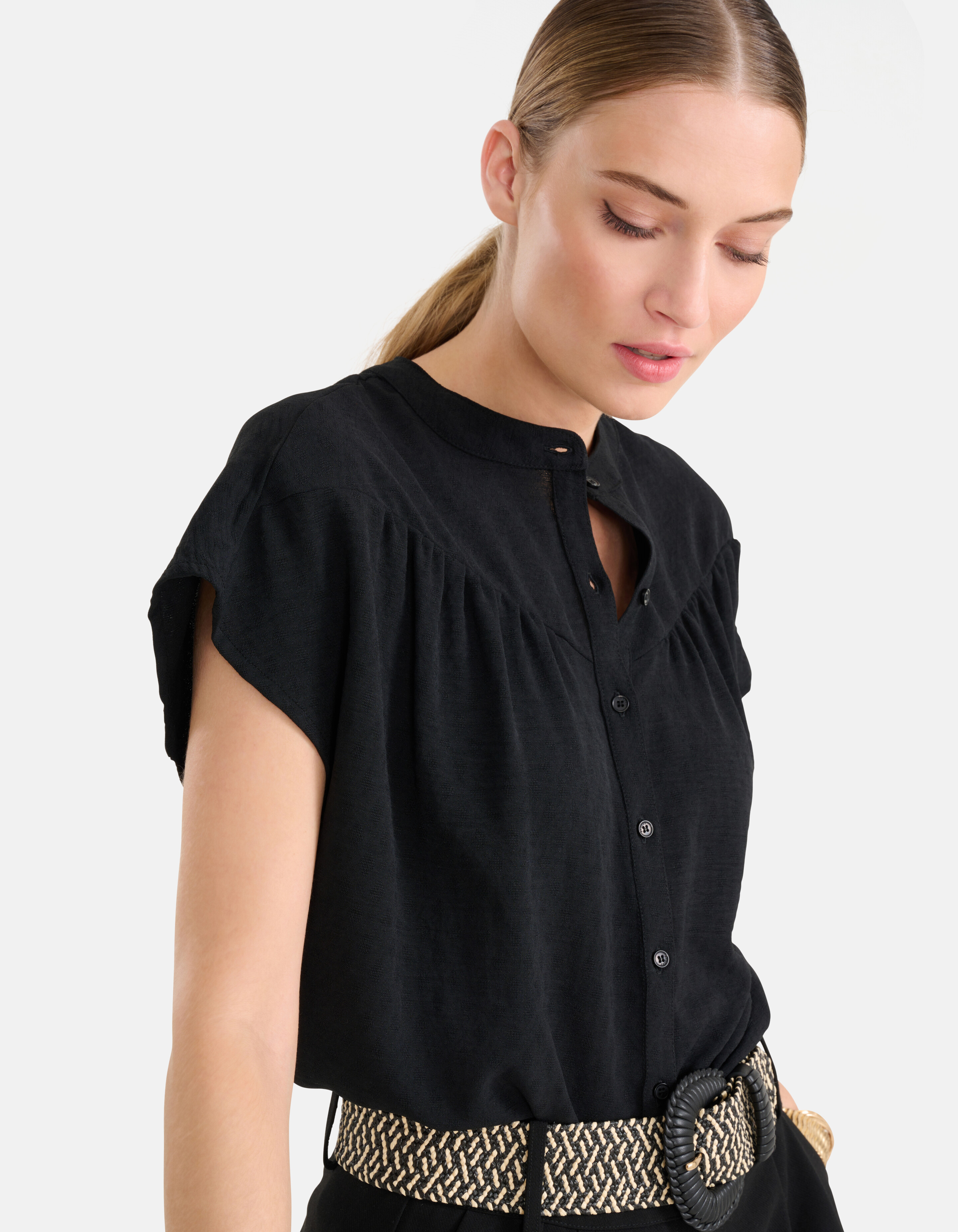 Relaxed Fit Top Zwart SHOEBY WOMEN