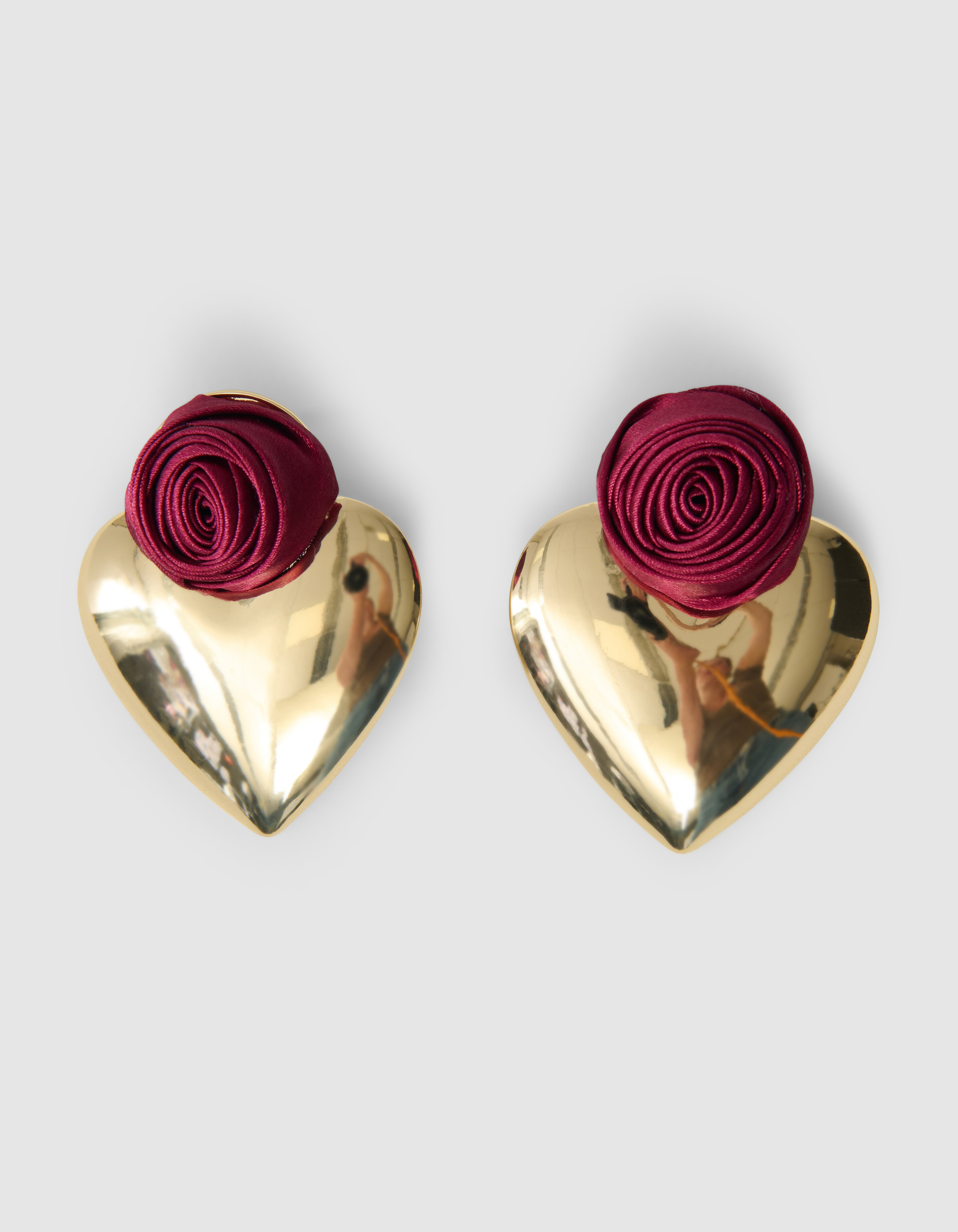 Rose Herz Ohrringe Gold SHOEBY ACCESSOIRES