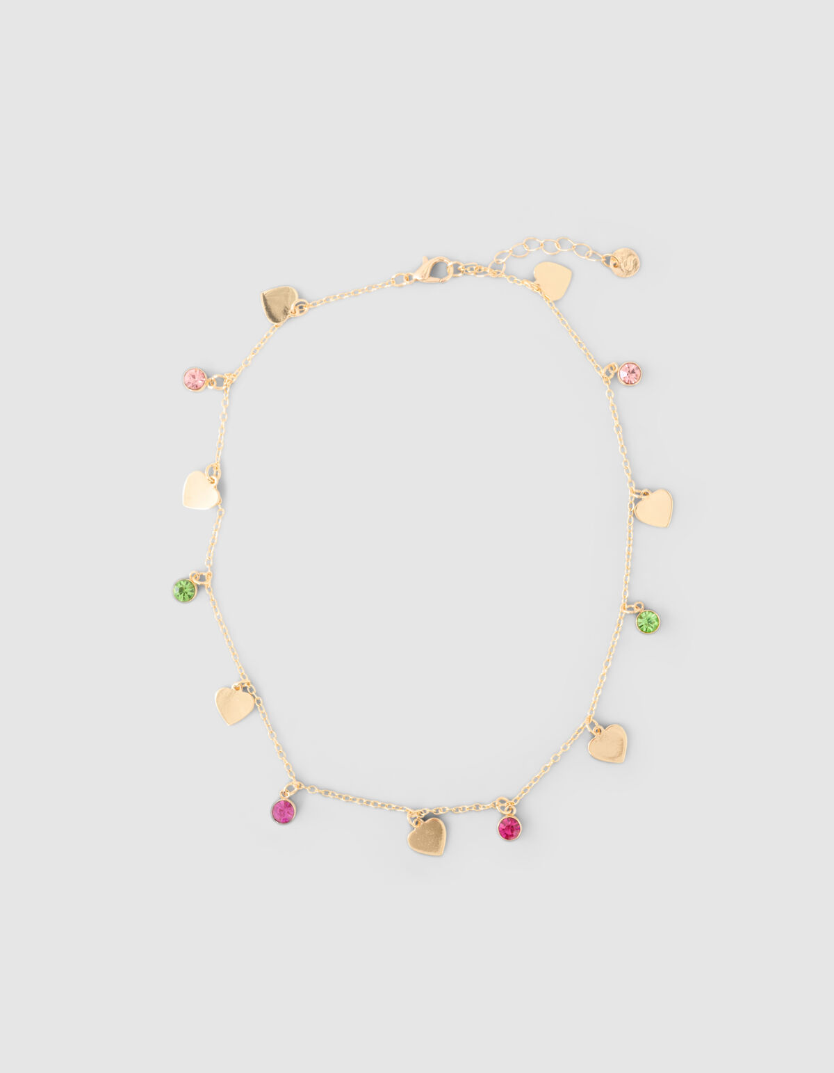 Herzf&ouml;rmige Strass-Halskette, Gold SHOEBY ACCESSOIRES