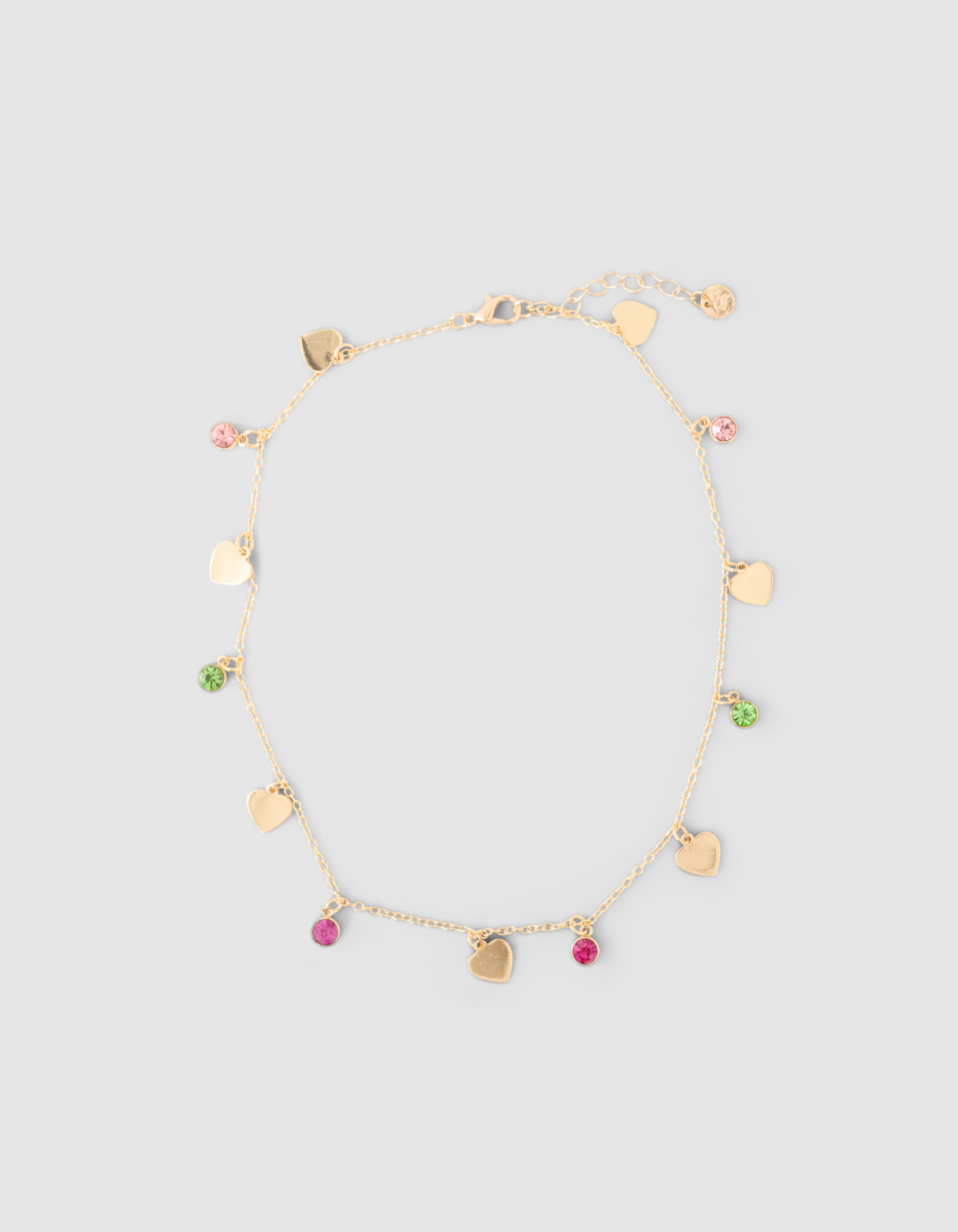 Herzf&ouml;rmige Strass-Halskette, Gold SHOEBY ACCESSOIRES