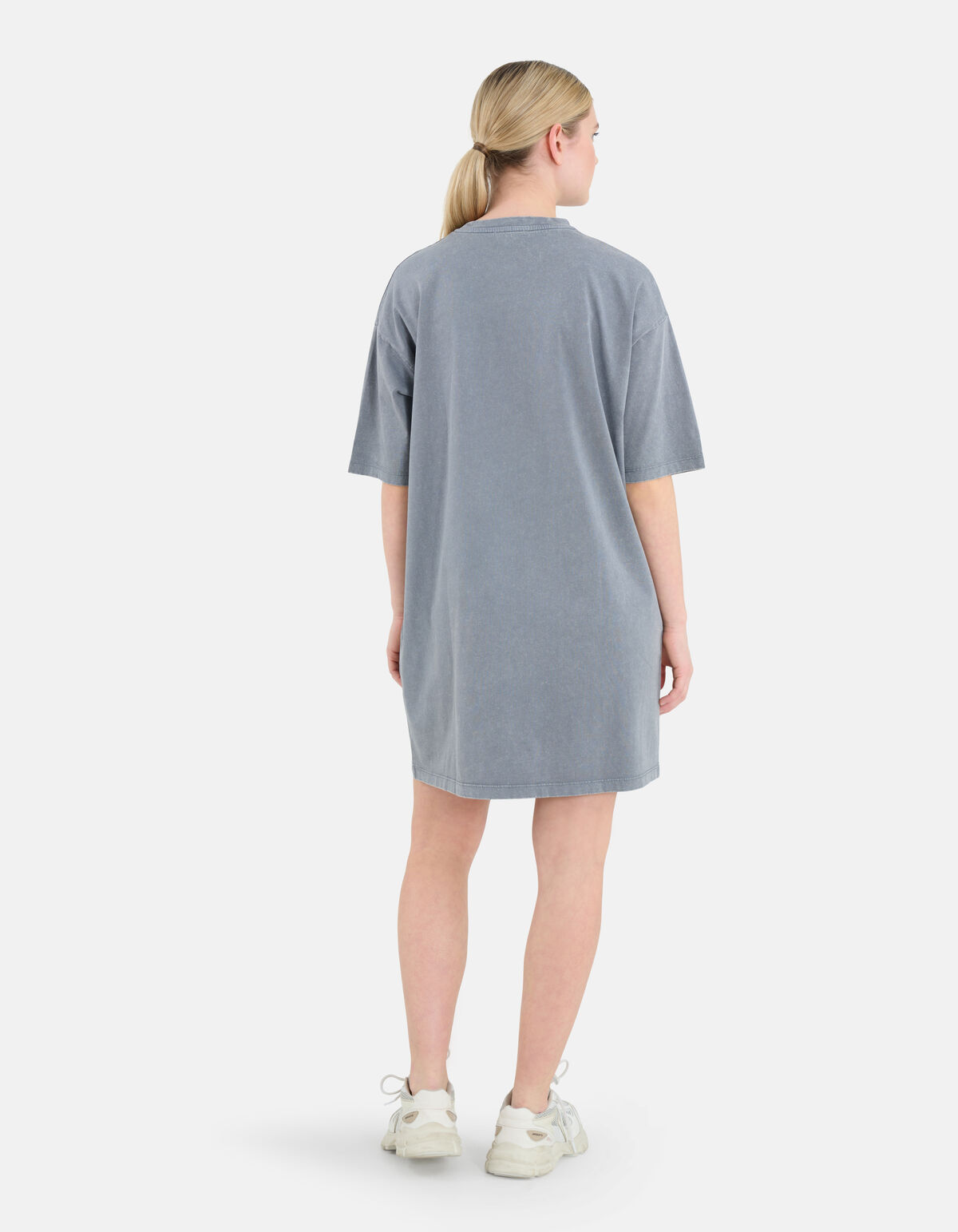 Gewaschenes T-shirt Kleid Hellgrau SHOEBY WOMEN