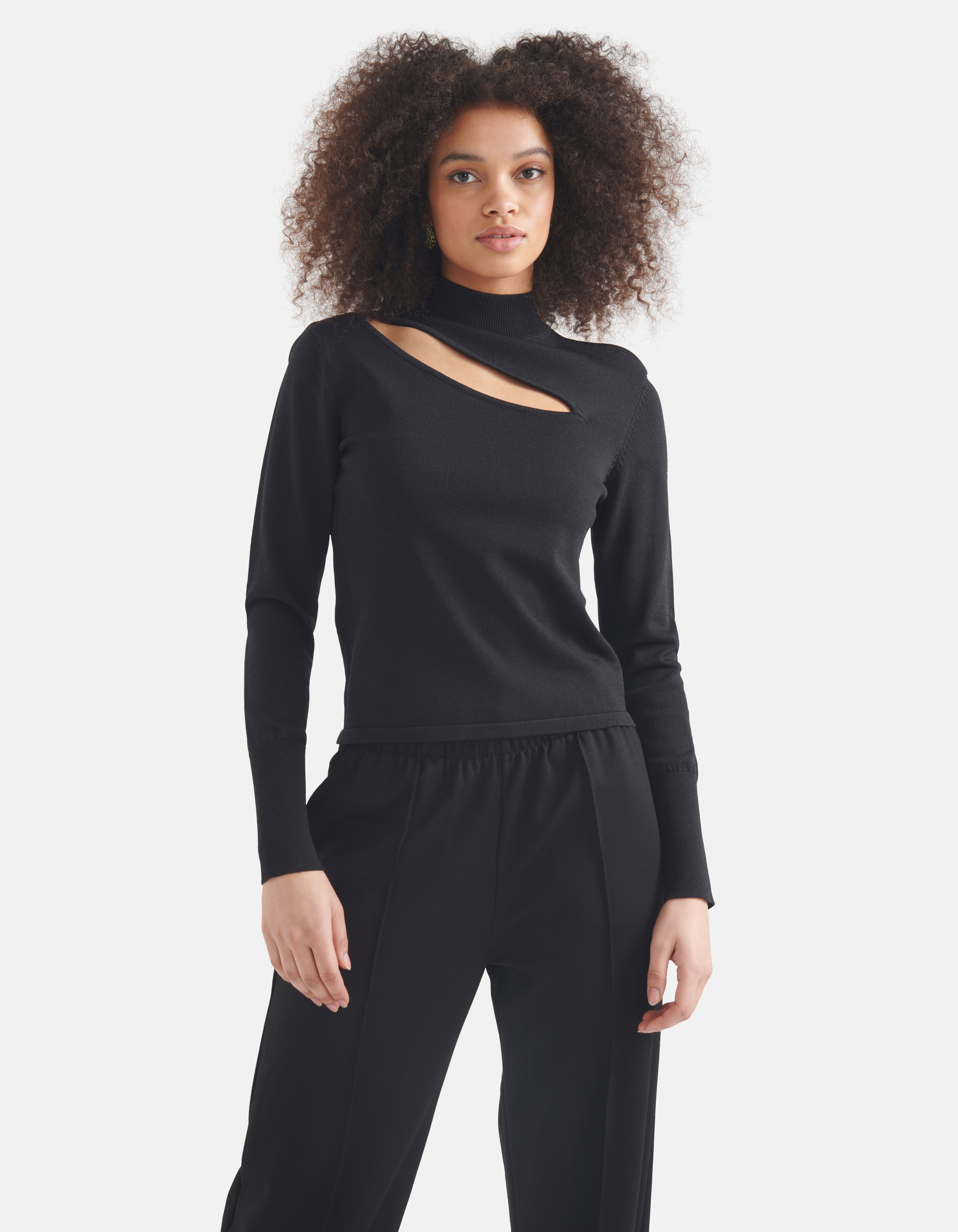 Cut Out Top Schwarz SHOEBY WOMEN