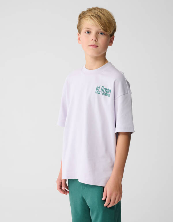 Limon Artwork T-Shirt Wei&szlig; SHOEBY BOYS