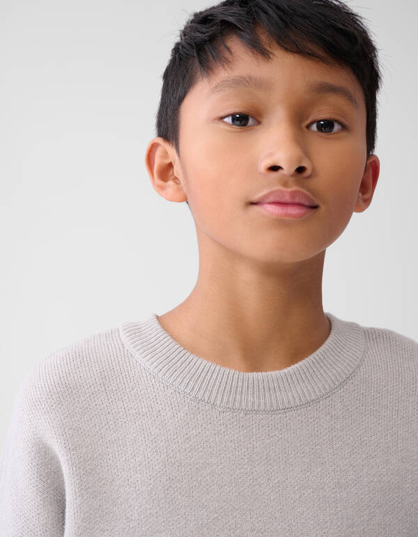 Text-Pullover Grau SHOEBY BOYS