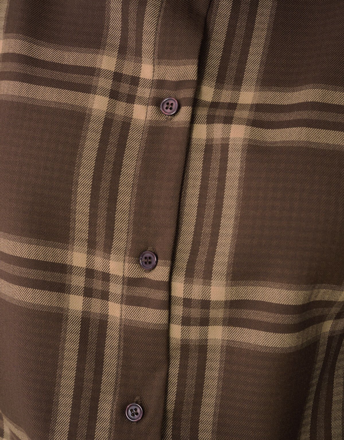 Übergroße Karobluse Braun von Monica SHOEBY WOMEN