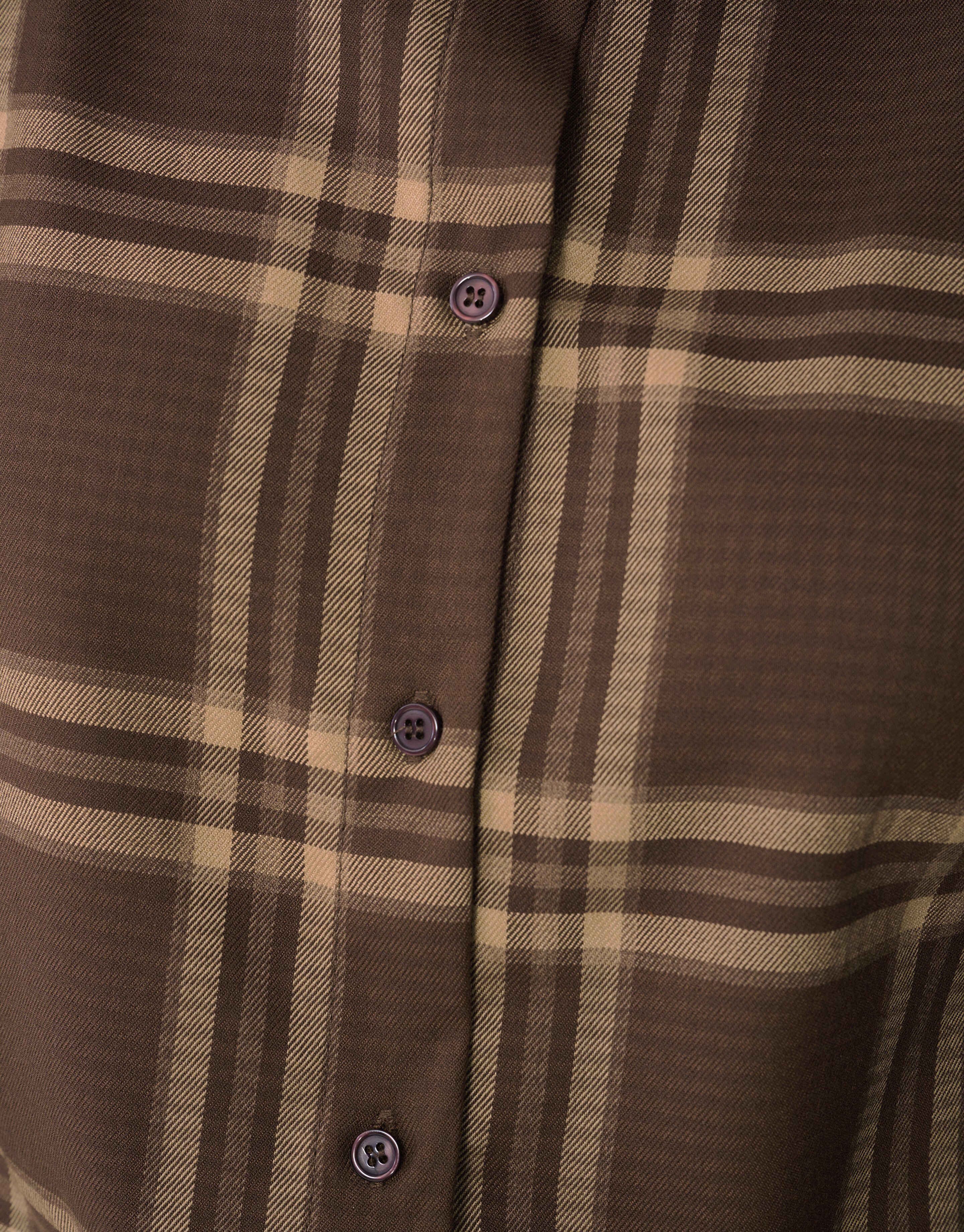 Übergroße Karobluse Braun von Monica SHOEBY WOMEN