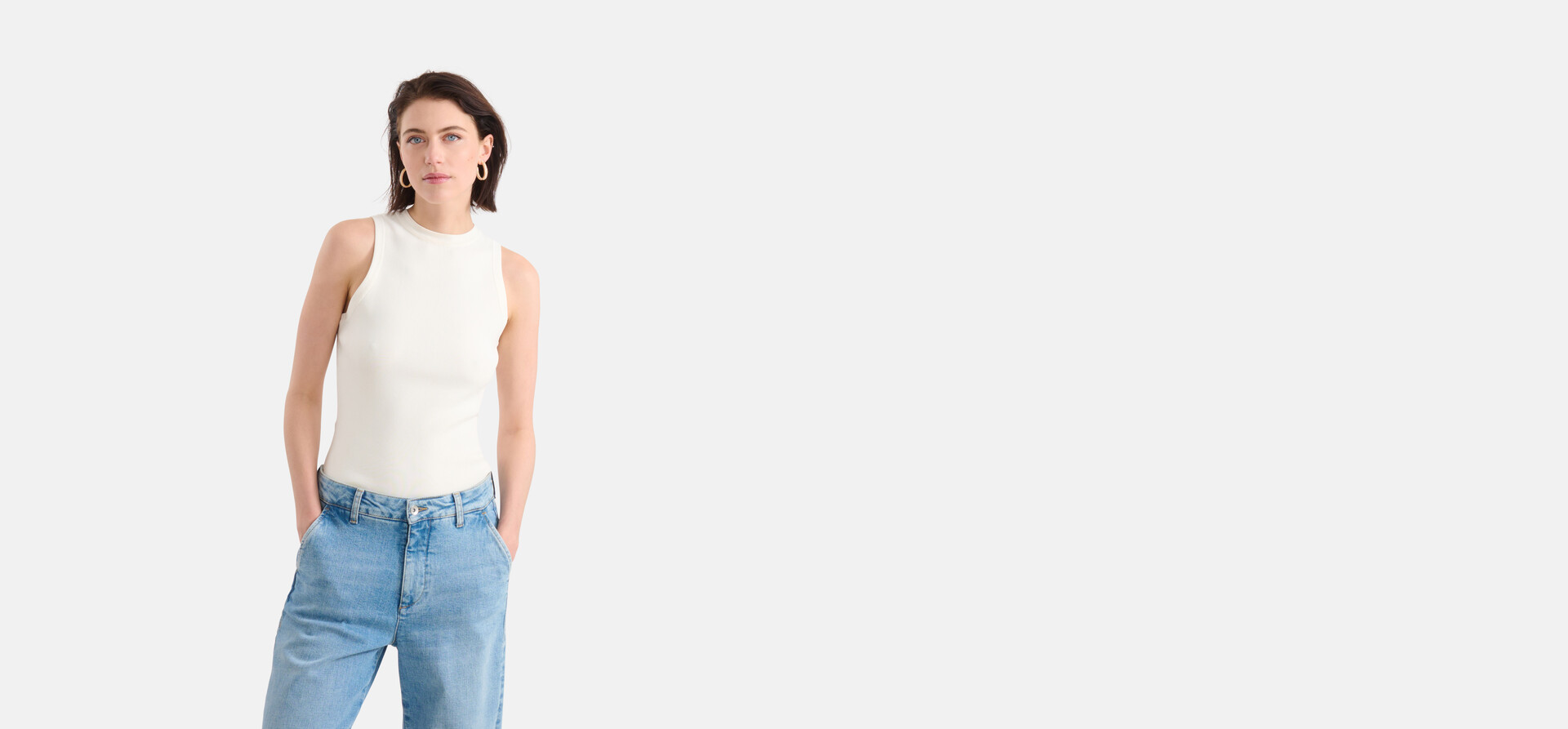 Trägertop Off White SHOEBY WOMEN