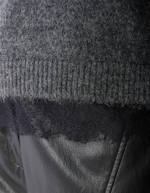 Lace Strickpullover dunkelgrau SHOEBY WOMEN