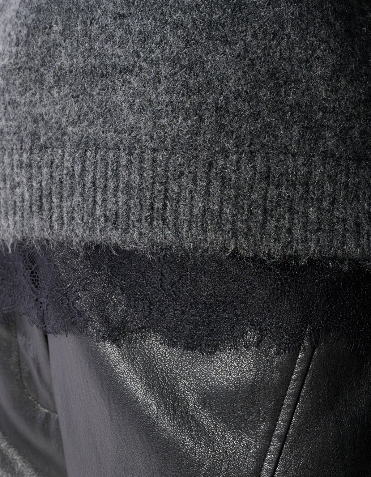Lace Strickpullover dunkelgrau SHOEBY WOMEN