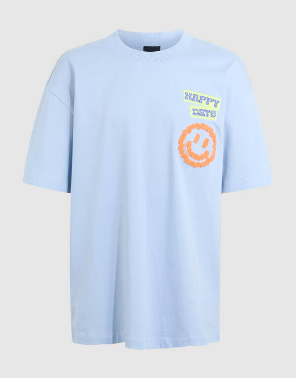Smiley Artwork T-shirt Hellblau SHOEBY BOYS