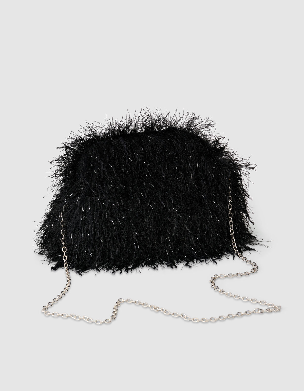 Feather Clutch Schwarz SHOEBY ACCESSOIRES