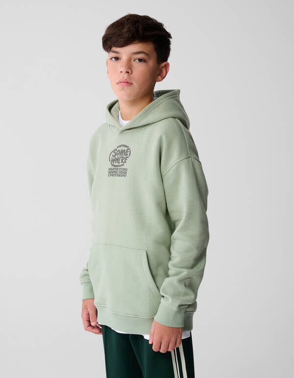 Irgendwo Artwork Kapuzenpullover Lichtgrün SHOEBY BOYS