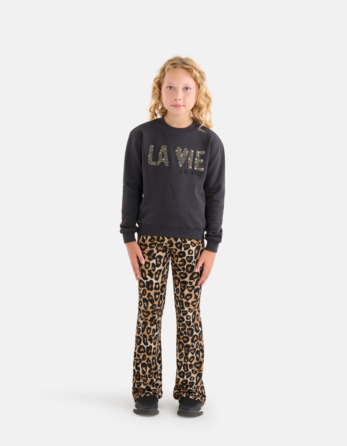 Ausgestellte Leoparden-Leggings Braun SHOEBY GIRLS