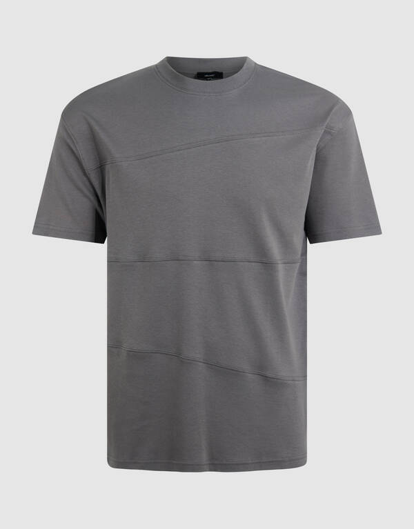 Mixed Lines Kunstwerk T-Shirt Dunkelgrün SHOEBY MEN