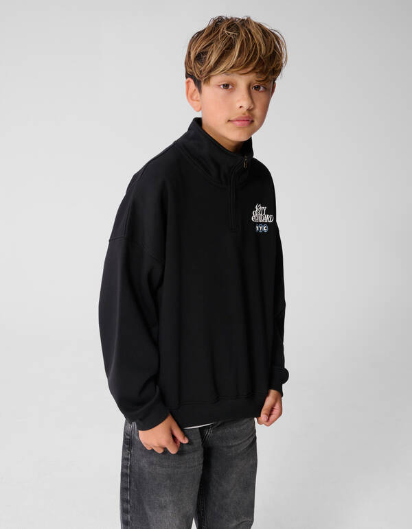 City Zip Sweatshirt Schwarz SHOEBY BOYS