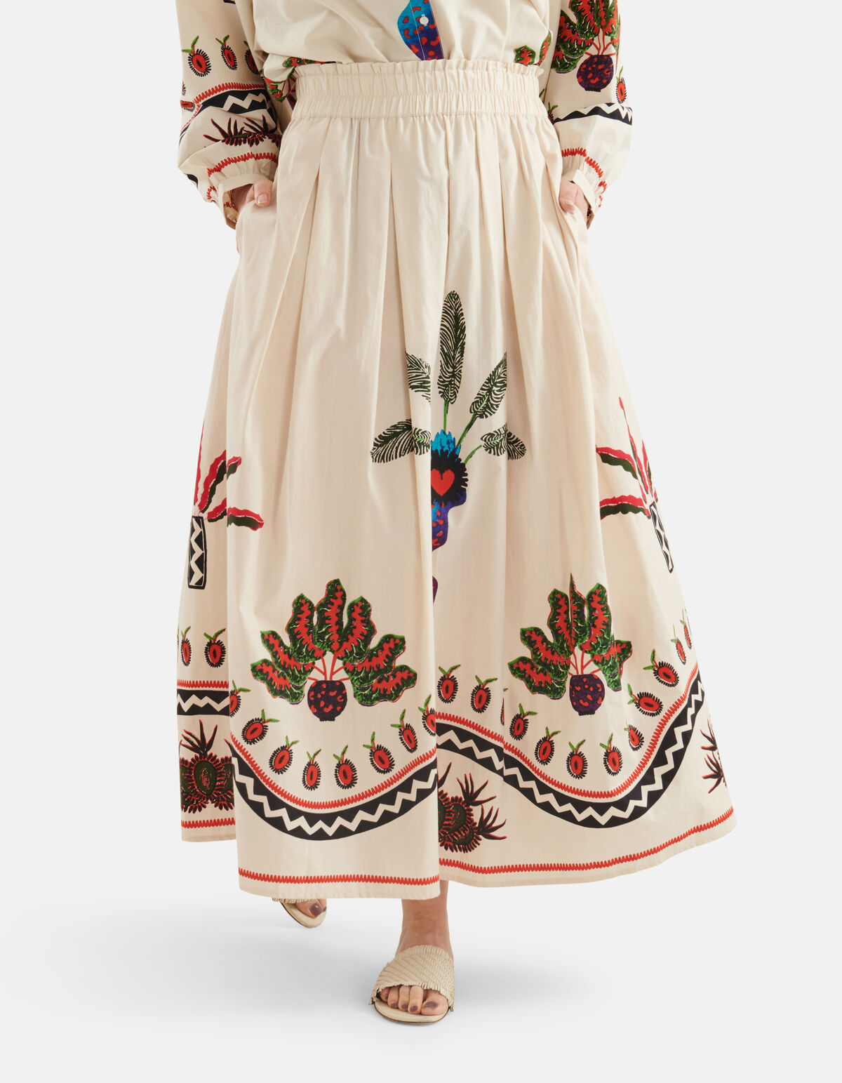 Bedruckter Rock Off White SHOEBY WOMEN