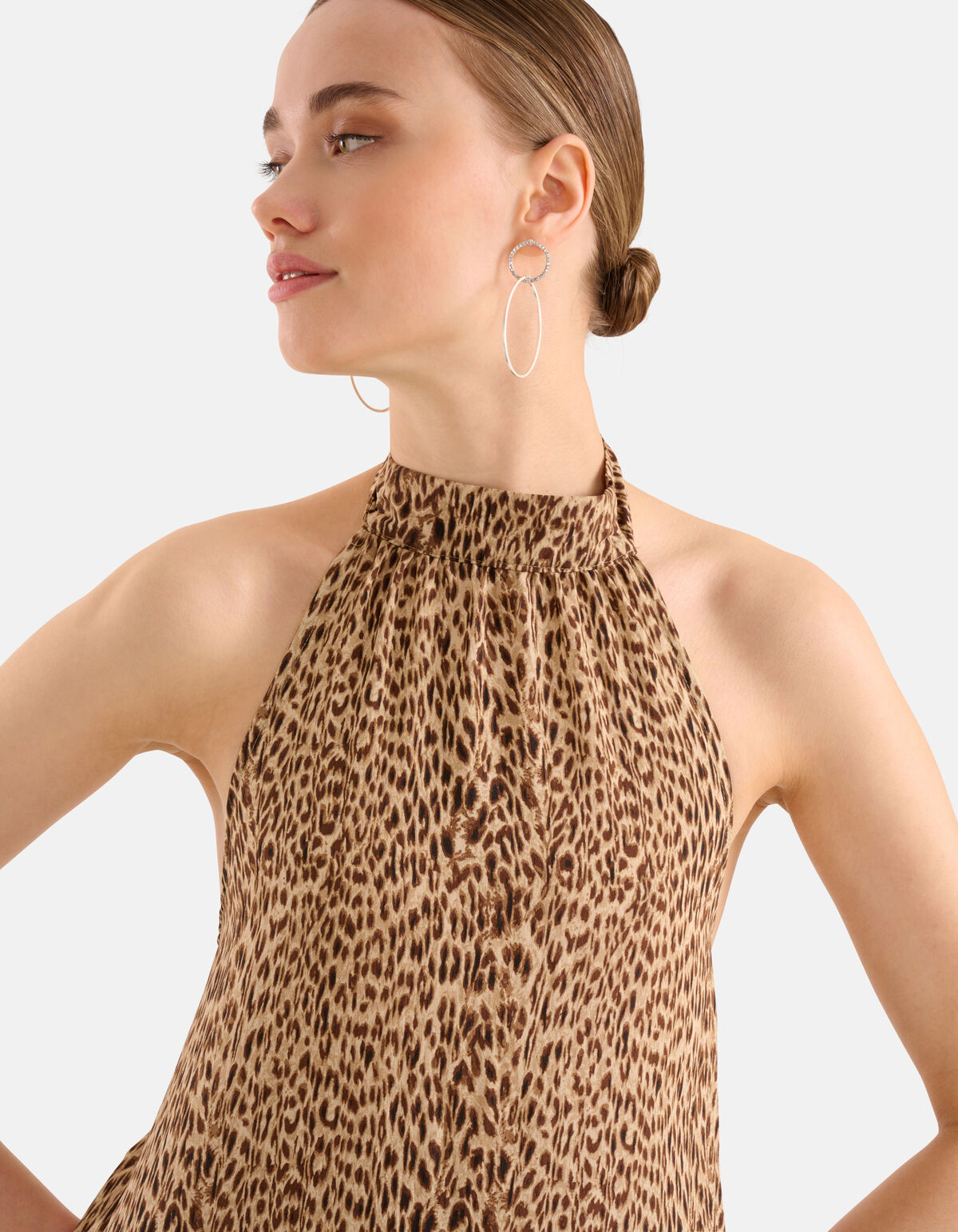 Leopard Halter Kleid Braun SHOEBY WOMEN