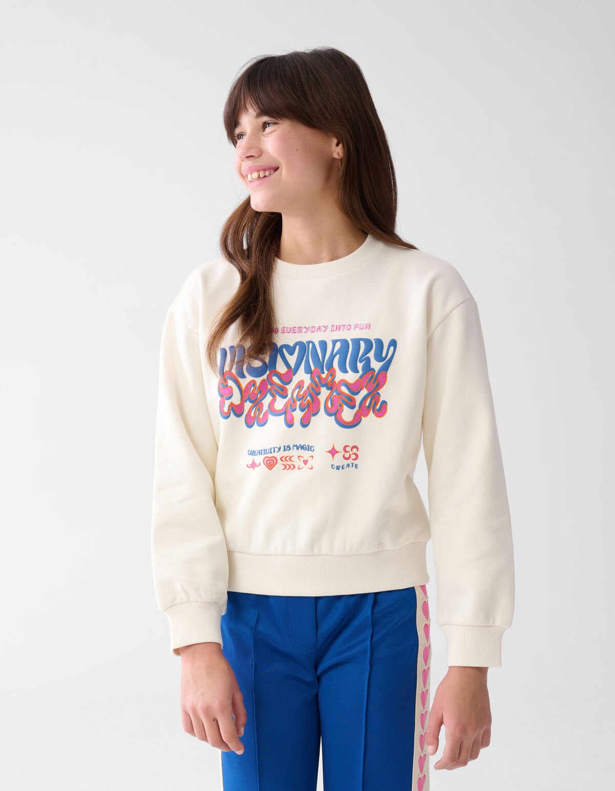 Artwork Pullover Off White SHOEBY GIRLS