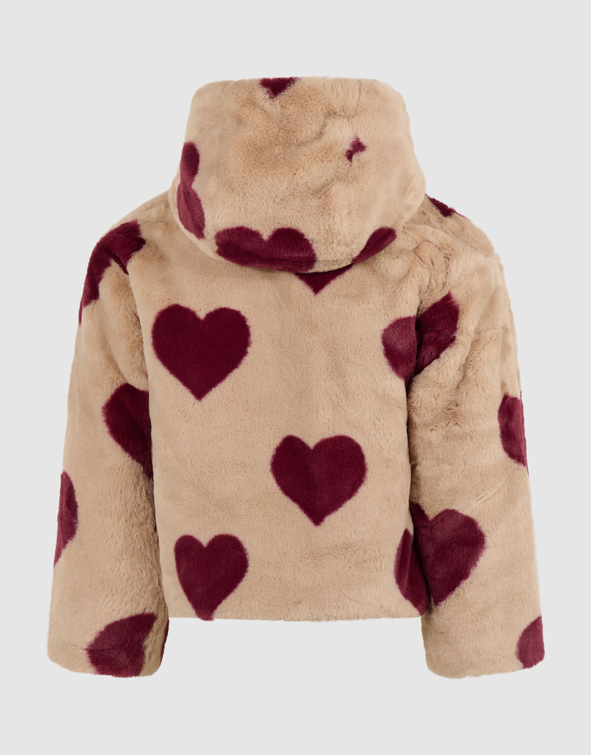 braune Winterjacke mit Herzmuster SHOEBY GIRLS