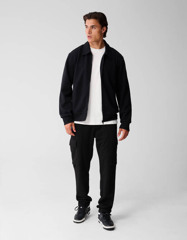 Sweat Bomber Jacke Schwarz SHOEBY MEN