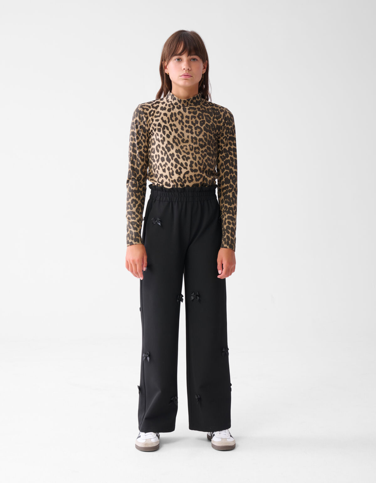 Leoparden-Rollkragenpullover Braun SHOEBY GIRLS