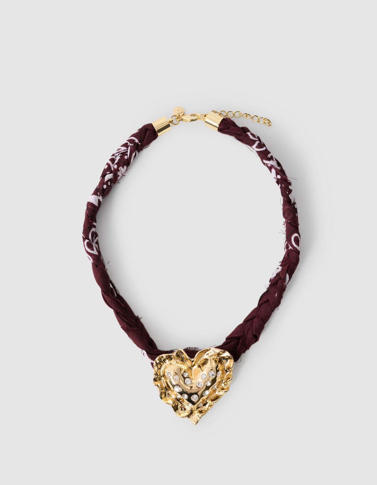 Bandana Puffed Heart Halskette Braun SHOEBY ACCESSOIRES