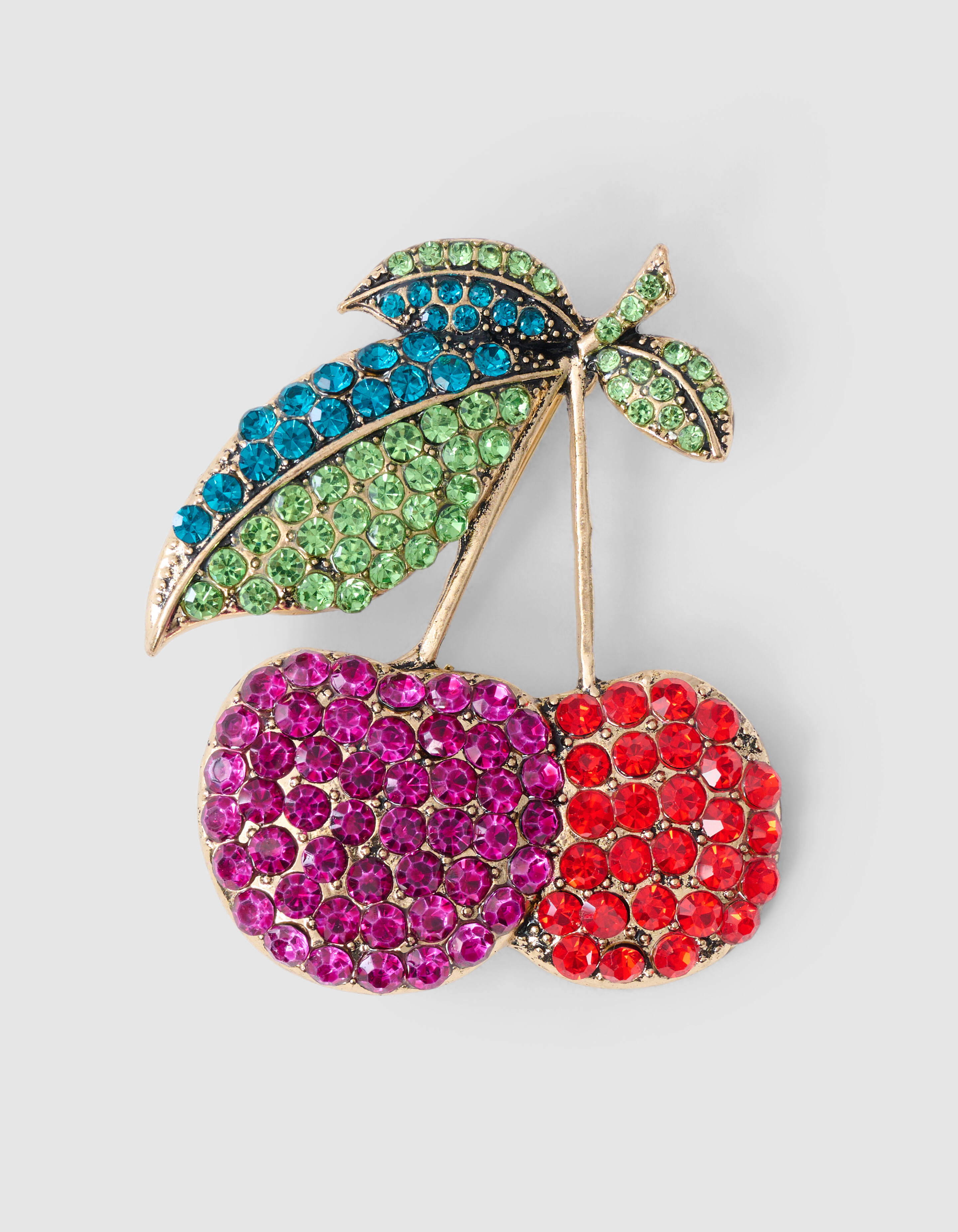 Strass-Kirsch-Brosche Rot SHOEBY ACCESSOIRES