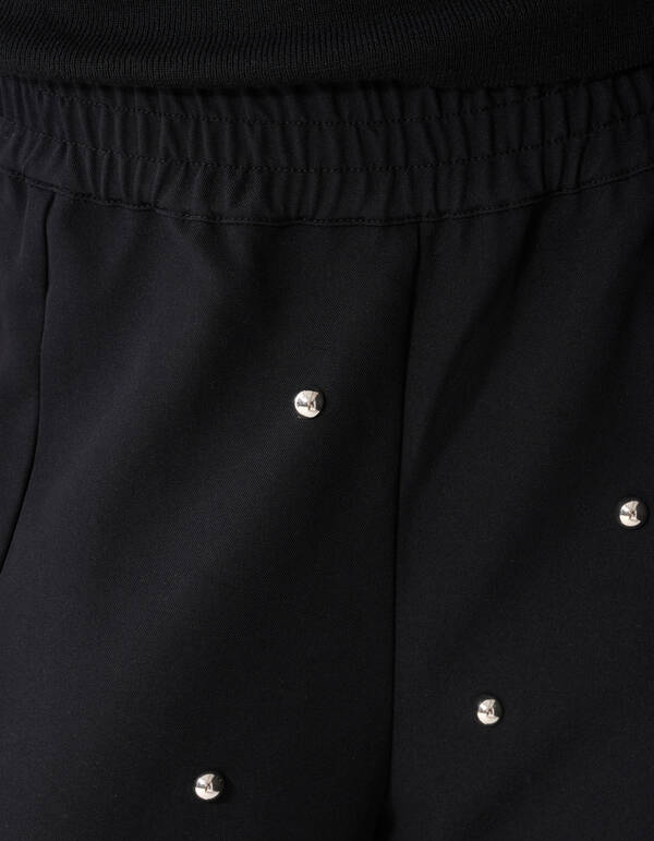 Studded Wide Leg Fit Hose Schwarz SHOEBY WOMEN