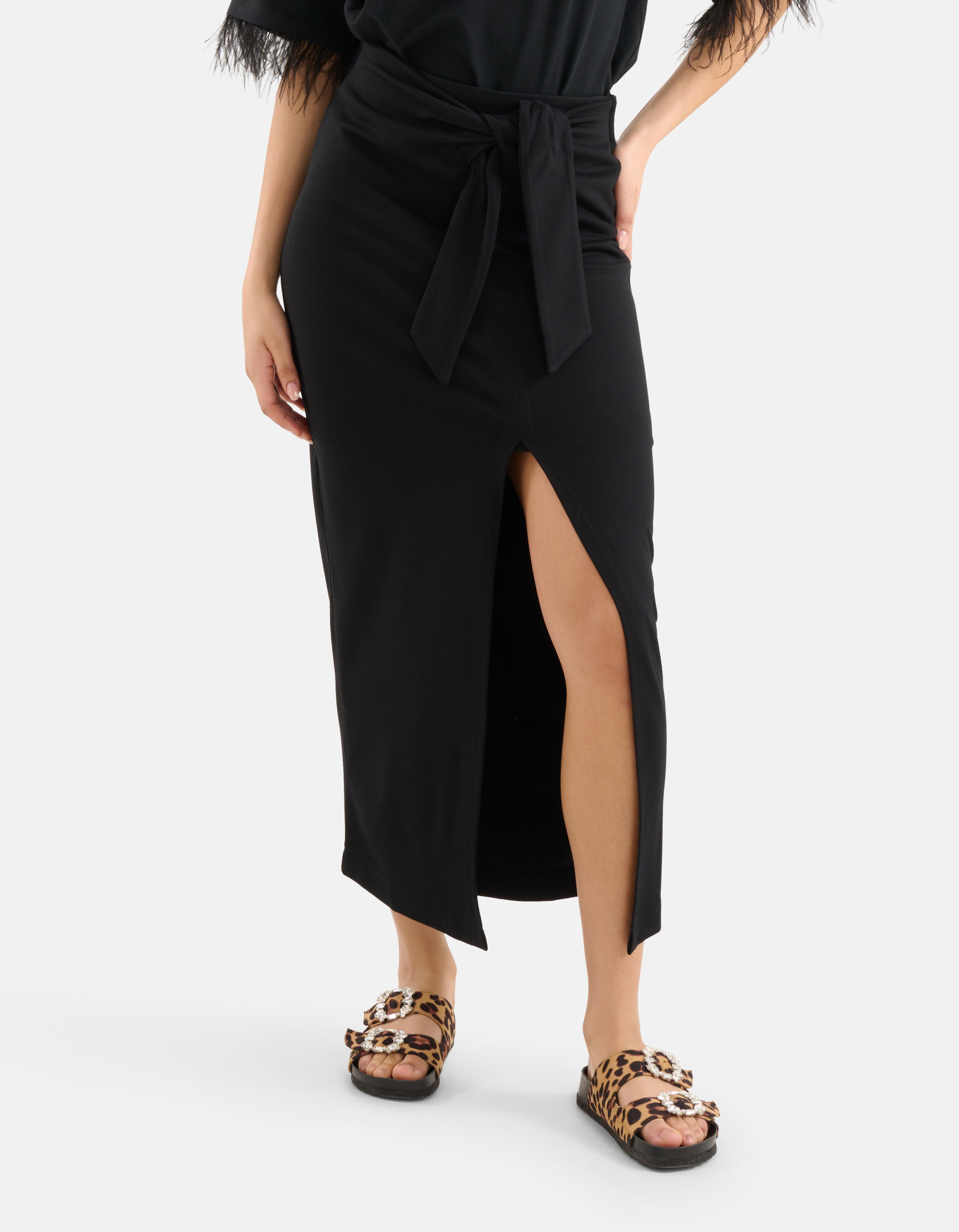 Knoten Maxirock Schwarz SHOEBY WOMEN