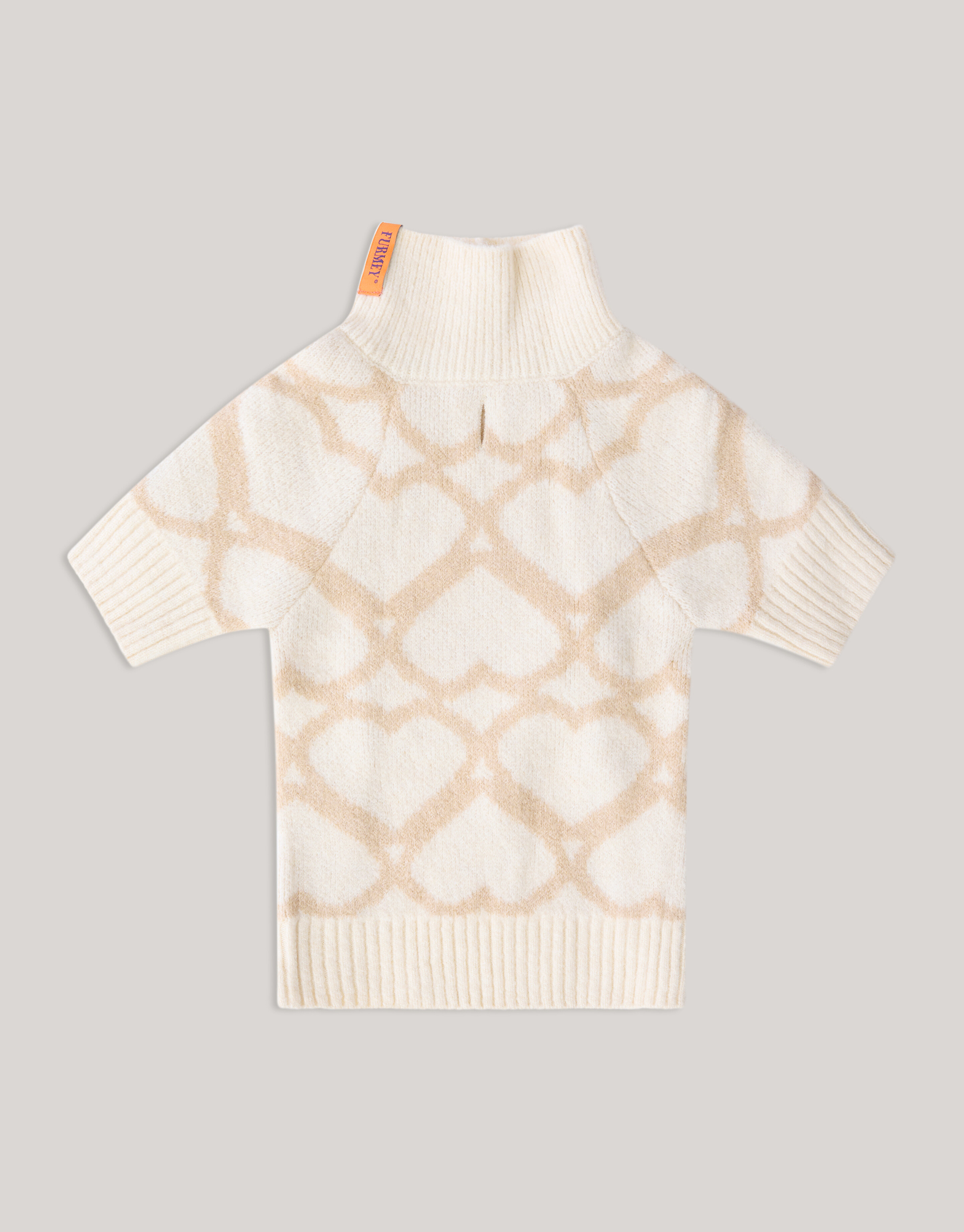 Herz gedruckt Hund Pullover Off White SHOEBY ACCESSOIRES