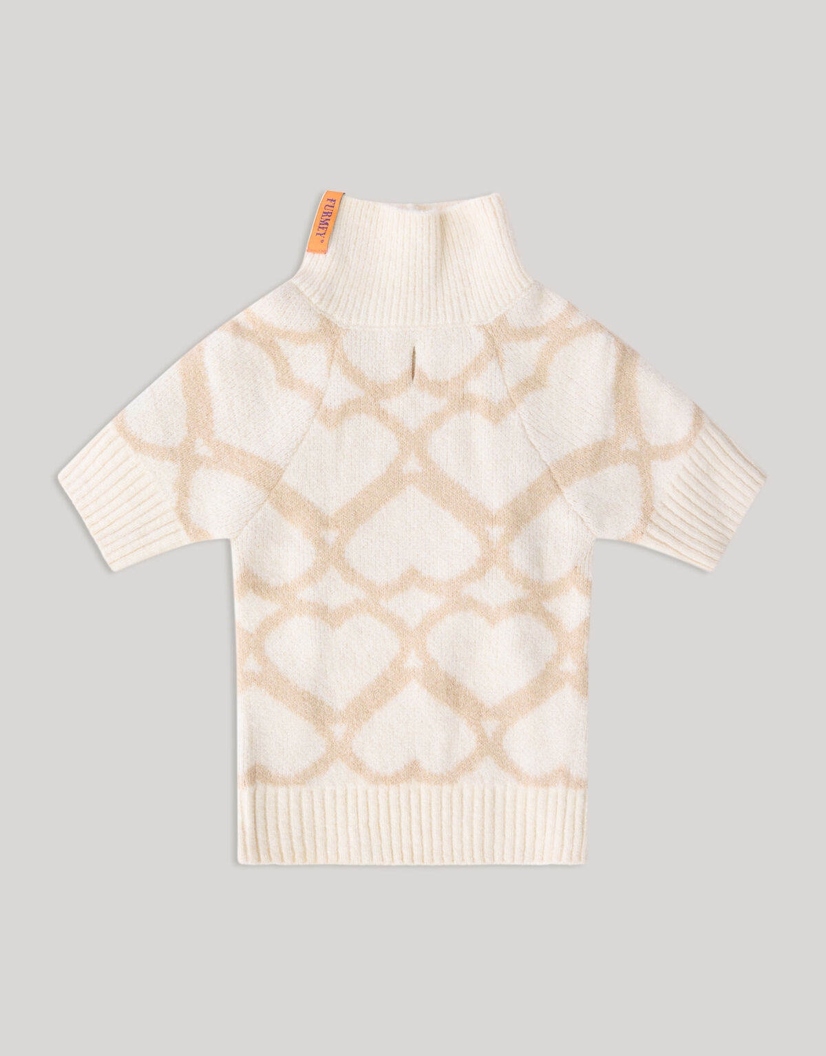 Herz gedruckt Hund Pullover Off White SHOEBY ACCESSOIRES