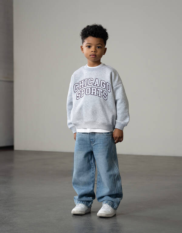 Sportliche Baggy-Fit-Jeans, mittelgrau SHOEBY BOYS