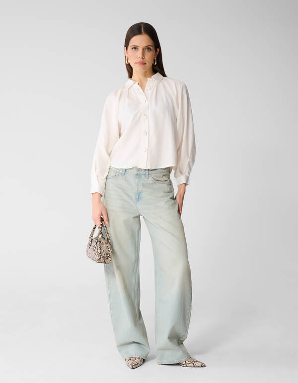 Soft Twill Bluse Off-White SHOEBY WOMEN