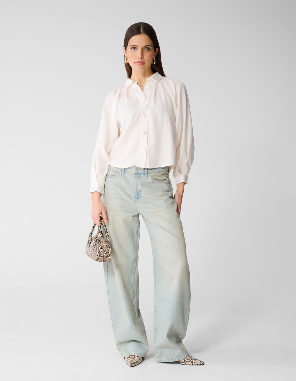 Soft Twill Bluse Off-White SHOEBY WOMEN