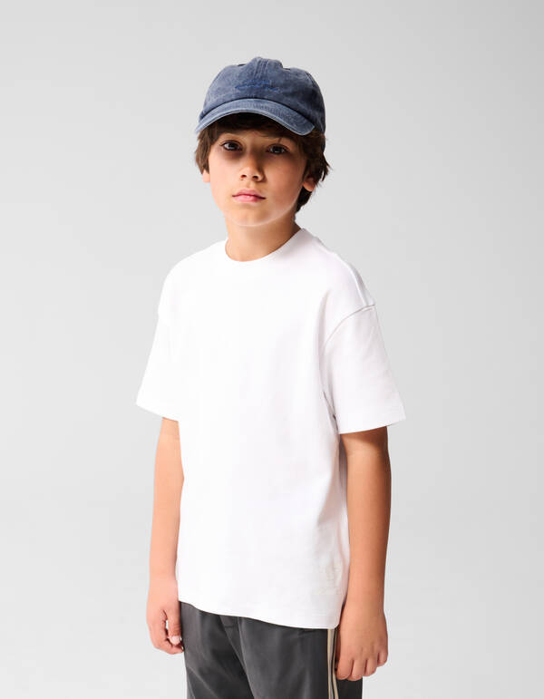 Basic-T-Shirt Weiß SHOEBY BOYS