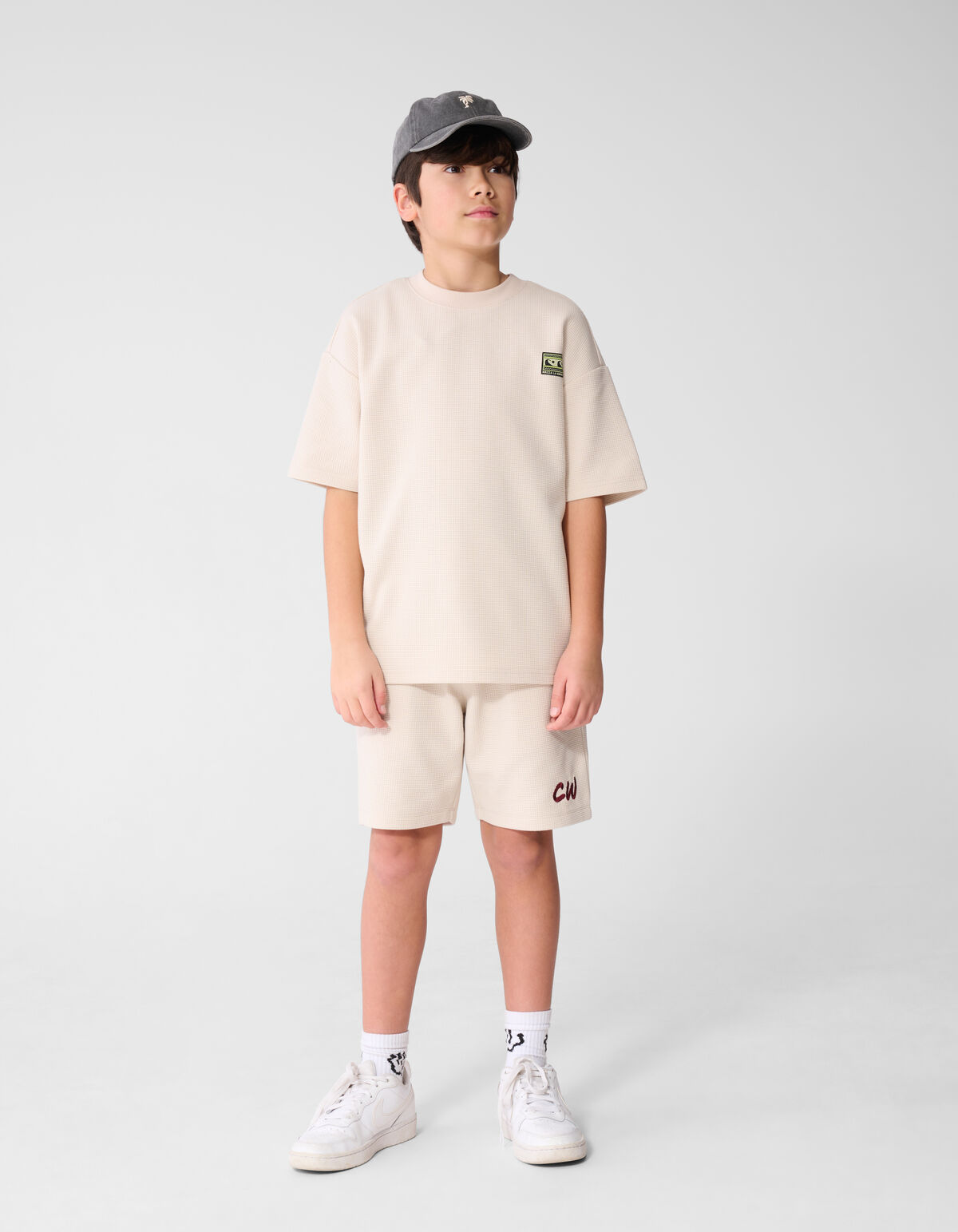 Struktur T-Shirt Beige SHOEBY BOYS