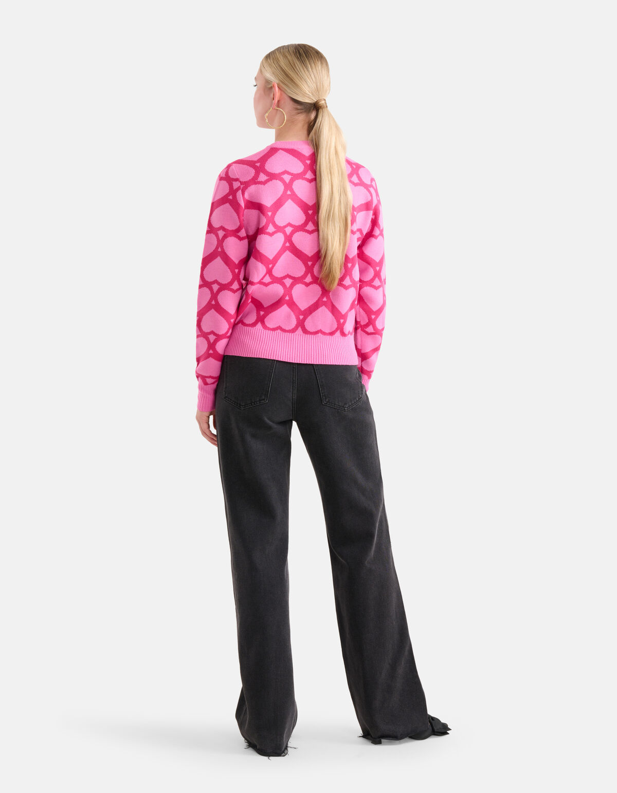 Bedruckter Jacquard-Pullover Rosa SHOEBY WOMEN
