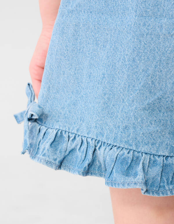R&uuml;schen-Jeansshorts Blau SHOEBY GIRLS
