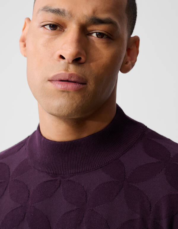 Glitzernder Strickpullover, Dunkelrot SHOEBY MEN