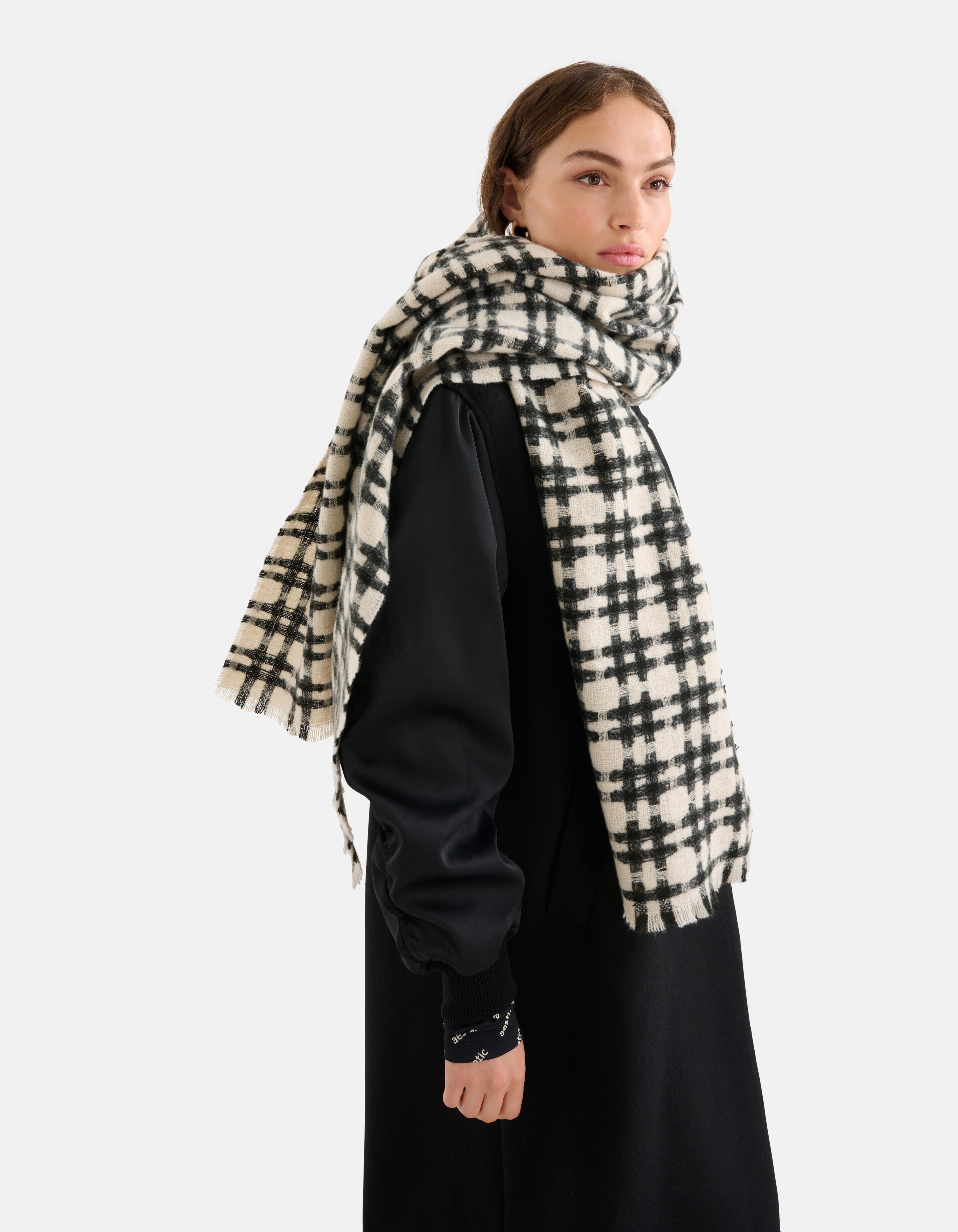 Ruiten Sjaal Zwart/Wit SHOEBY ACCESSOIRES