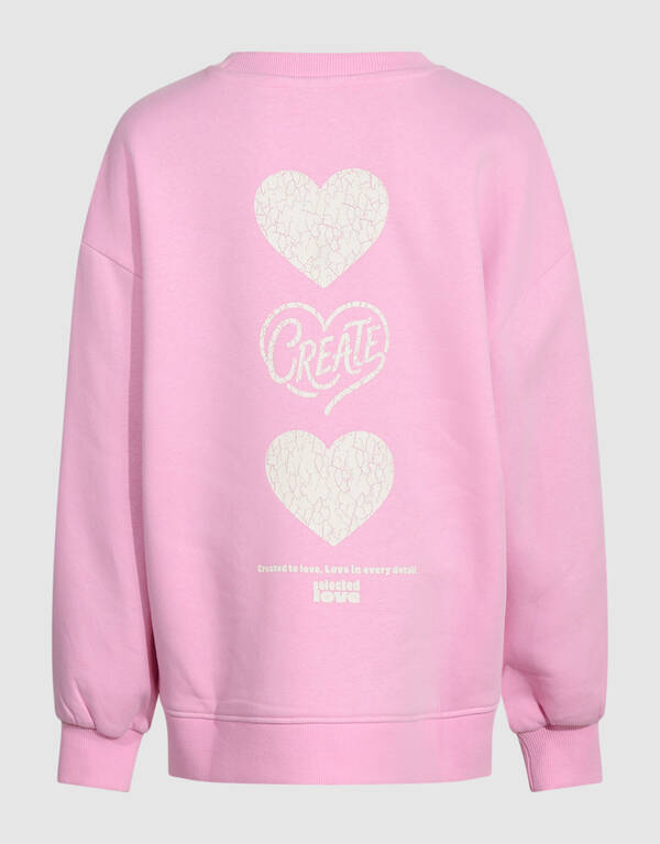 Baseball Artwork Sweatshirt Rosa SHOEBY GIRLS
