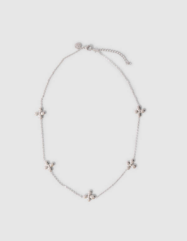Kleine Blumenkette Silber SHOEBY ACCESSOIRES