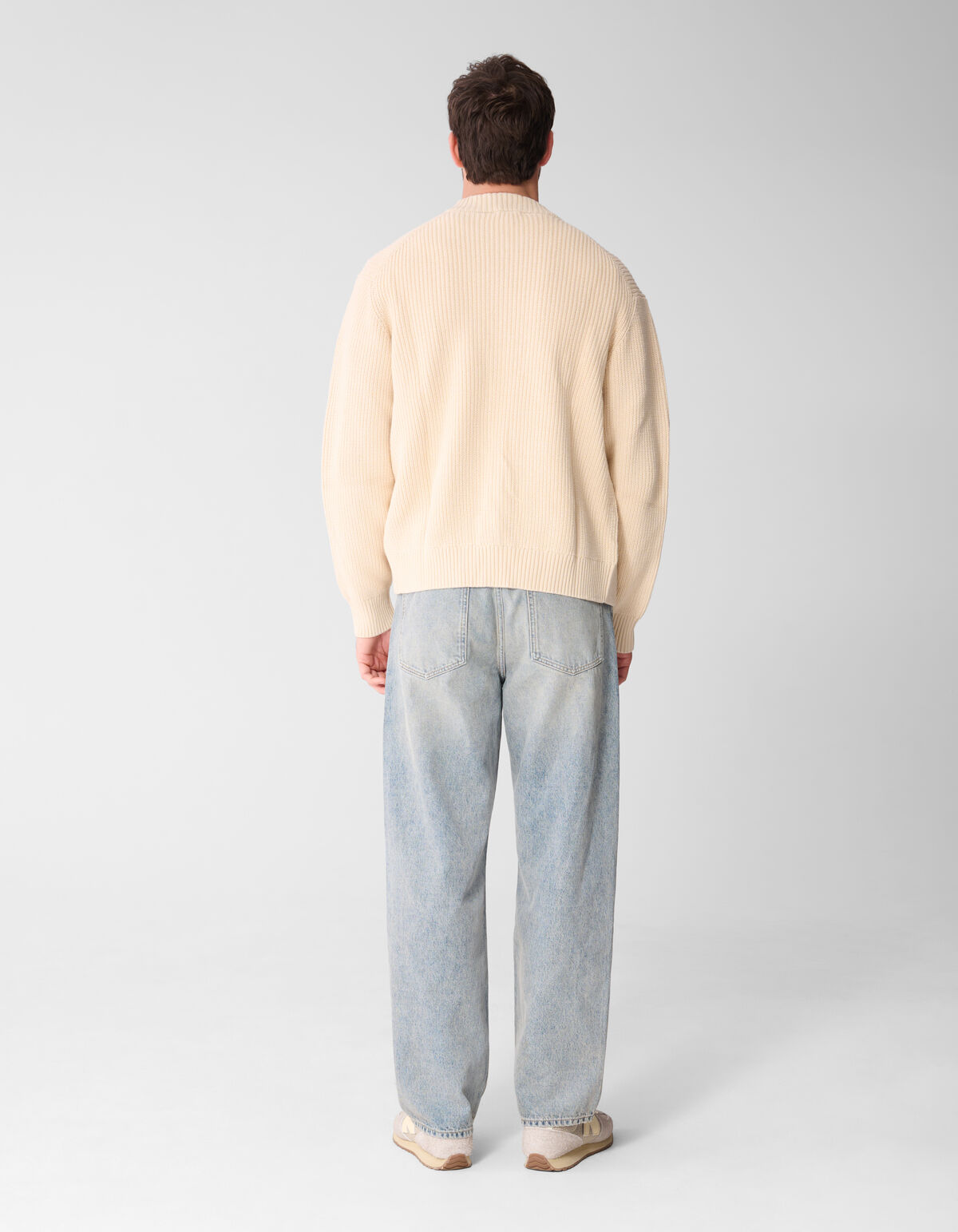 Gestrickte Bomberjacke Sand SHOEBY MEN