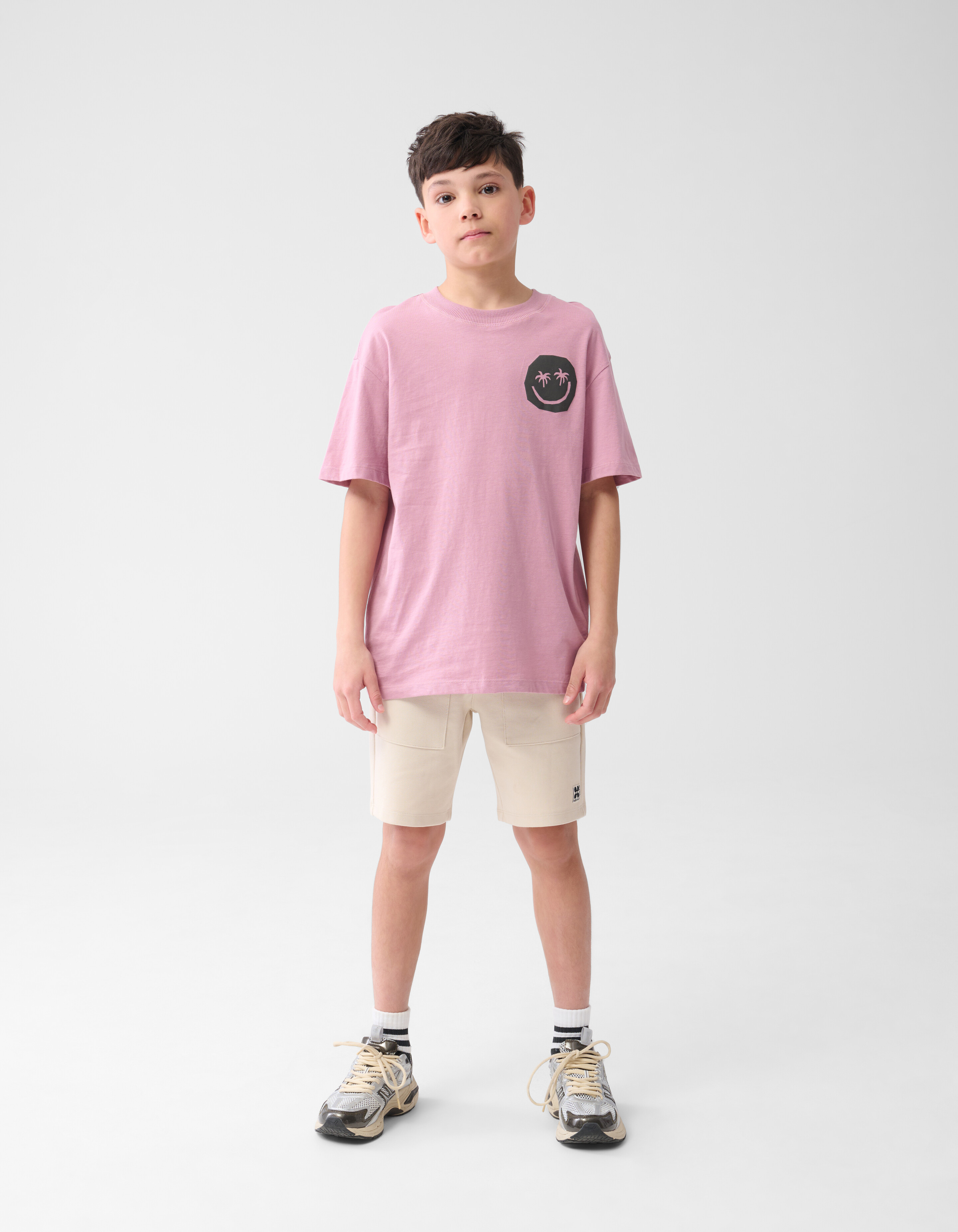 Smiley Palm T-shirt Hellrosa SHOEBY BOYS