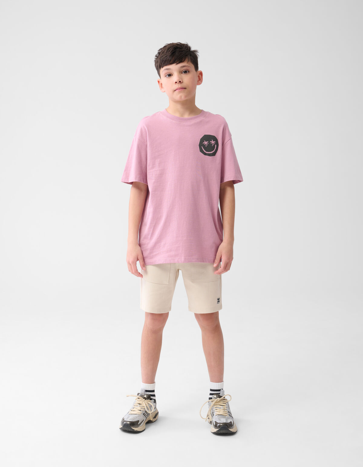 Smiley Palm T-shirt Hellrosa SHOEBY BOYS