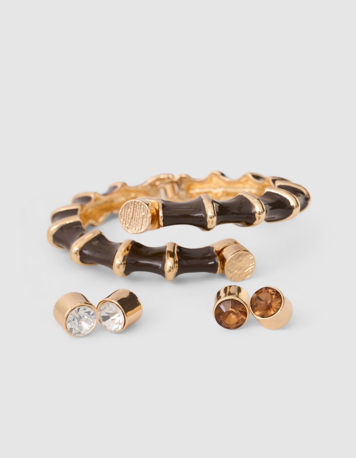 Verdrehter Strass-Armband Dunkelbraun SHOEBY ACCESSOIRES