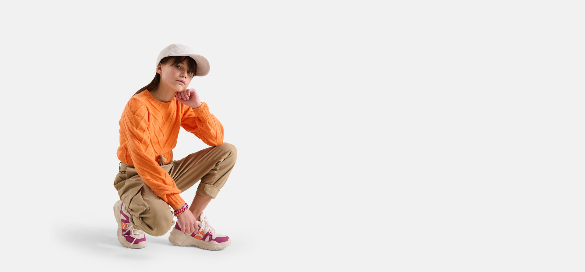 Struktur Pullover Orange SHOEBY GIRLS