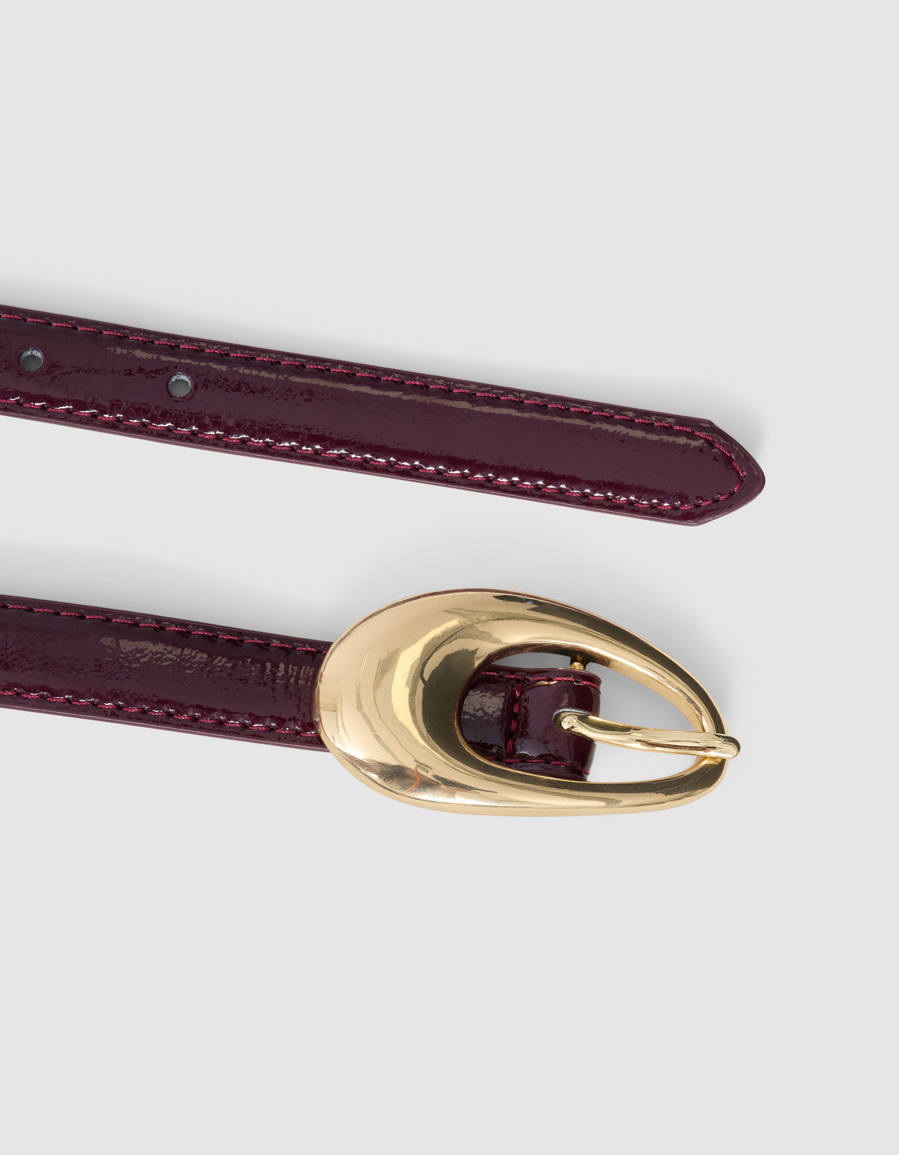 Schmaler Lackriemen Dunkelrot SHOEBY ACCESSOIRES