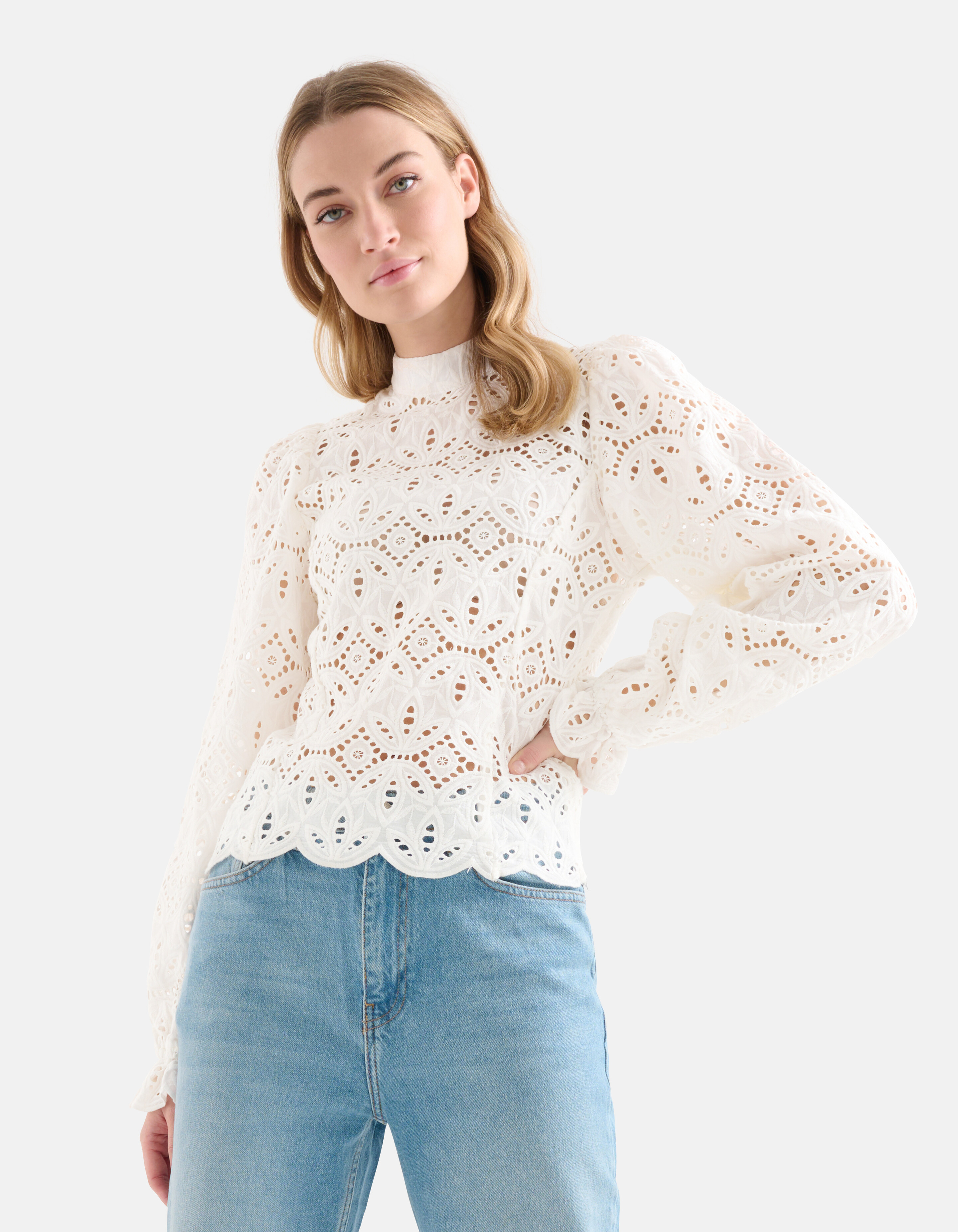 Besticktes Top Off White SHOEBY WOMEN