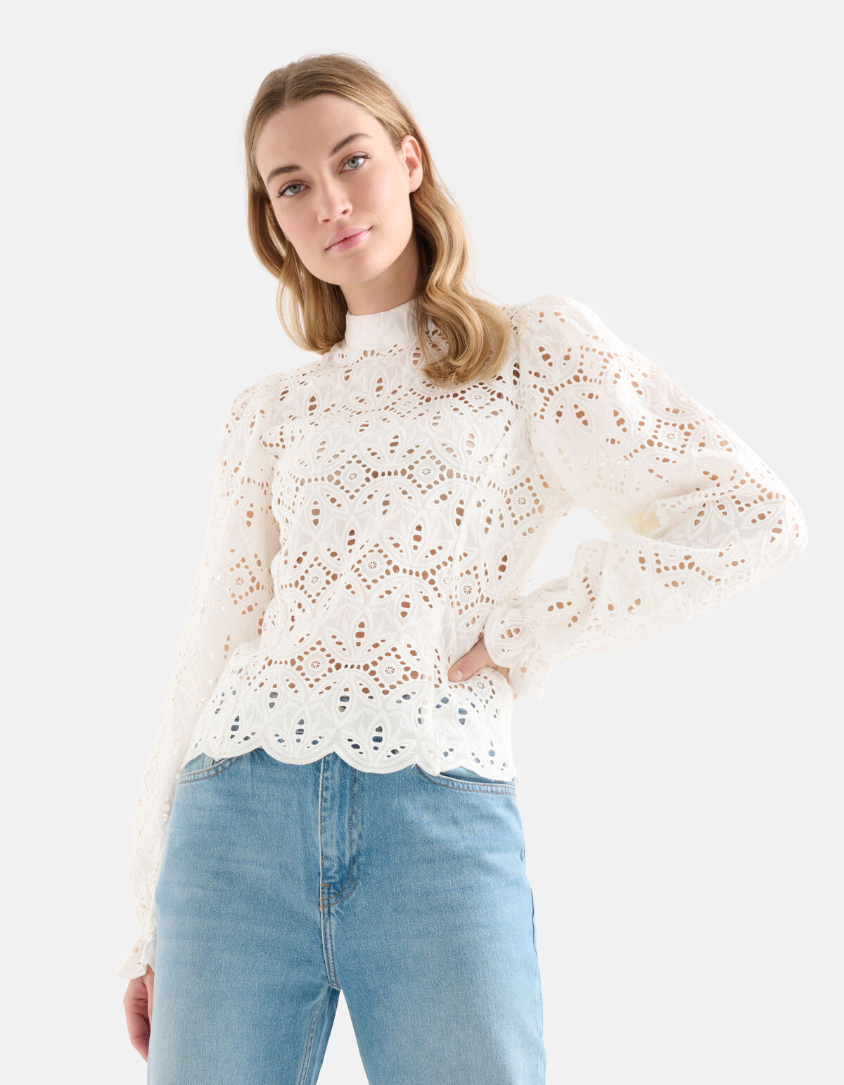 Besticktes Top Off White SHOEBY WOMEN